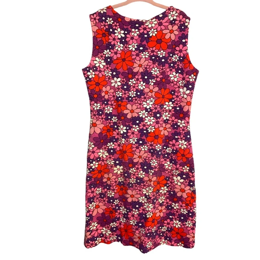 Vintage mod sleeveless flower 🌸 power dress, girls size 10/12, extreme limit